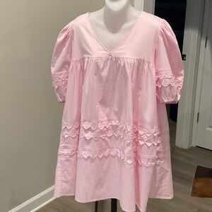Karlie Pink Ruffle Dress